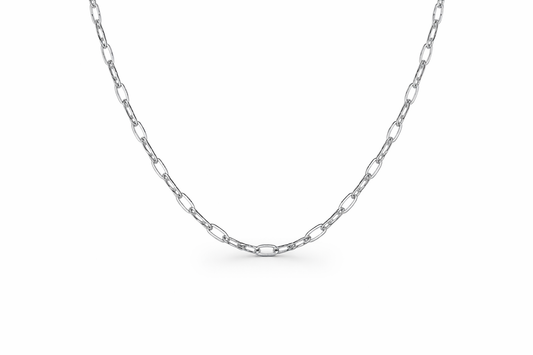 Classic Oval Link Chain – 925 Sterling Silver