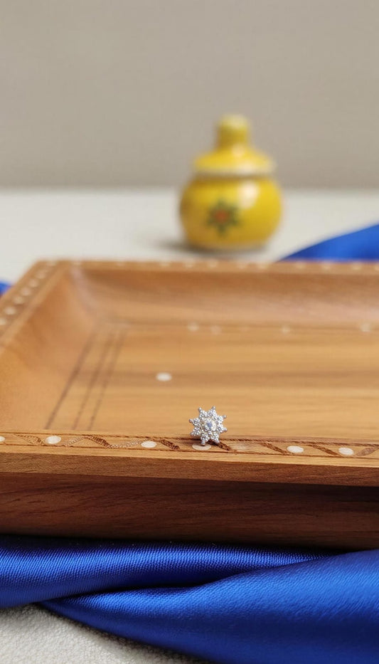 Celeste Bloom 925 Silver Nose Pin