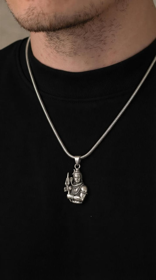 Mahadev Power Pendant in 925 Silver