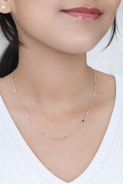 Textured Link Chain – 925 Sterling Silver