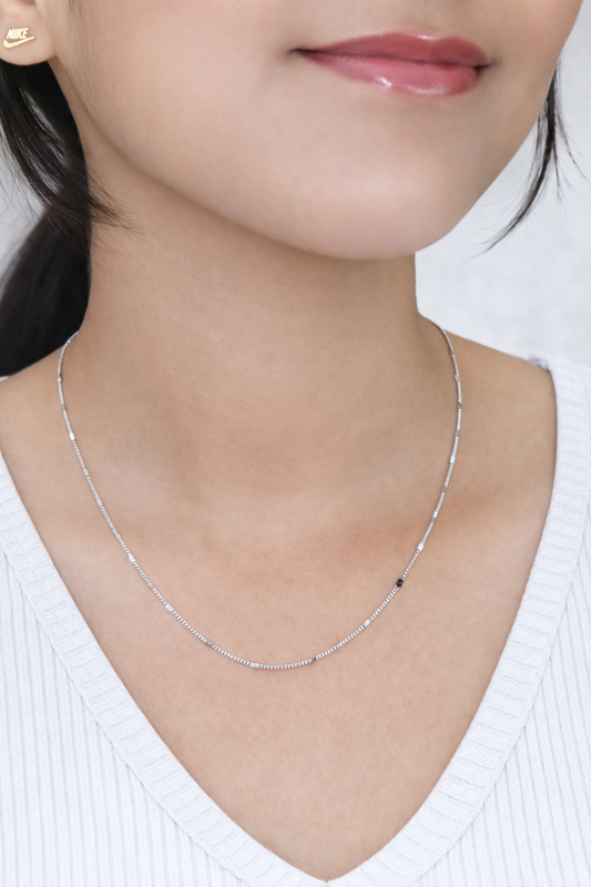 Textured Link Chain – 925 Sterling Silver