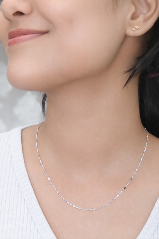 Textured Link Chain – 925 Sterling Silver