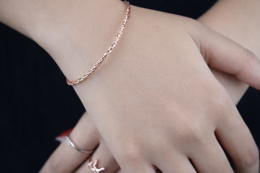 Rose Twist 925 Sterling Silver Bracelet