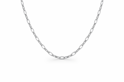 Classic Oval Link Chain – 925 Sterling Silver