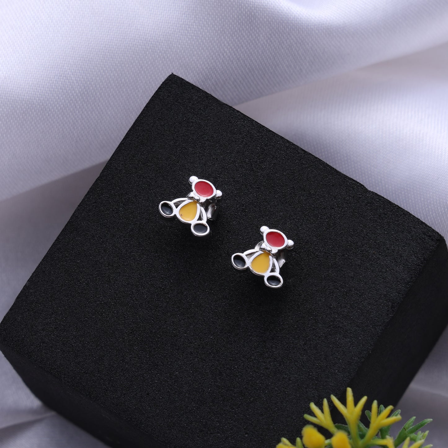 Teddy Charm Pendant Set in 925 Sterling Silver