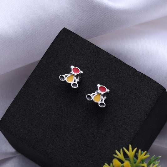 Teddy Charm Pendant Set in 925 Sterling Silver