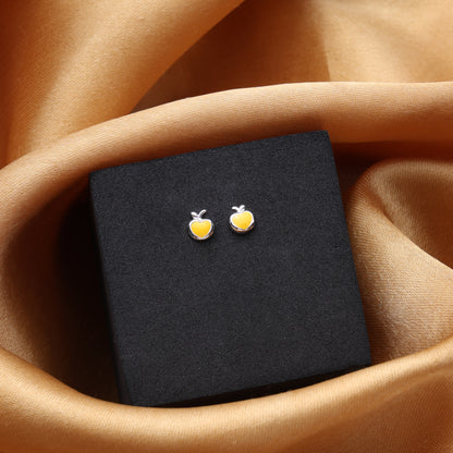 Sweetheart Glow – 925 Sterling Silver Yellow Heart Jewellery Set For Kids