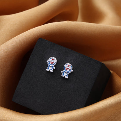 Blue Buddy Charm – 925 Sterling Silver Doraemon-Inspired Kids Jewellery Set