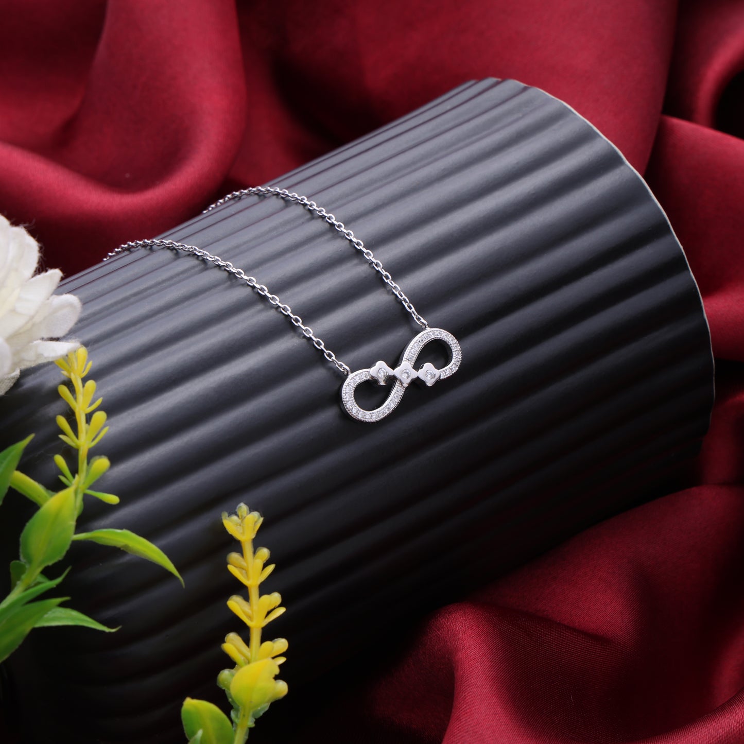Infinity Spark Pendant Necklace in 925 Sterling Silver