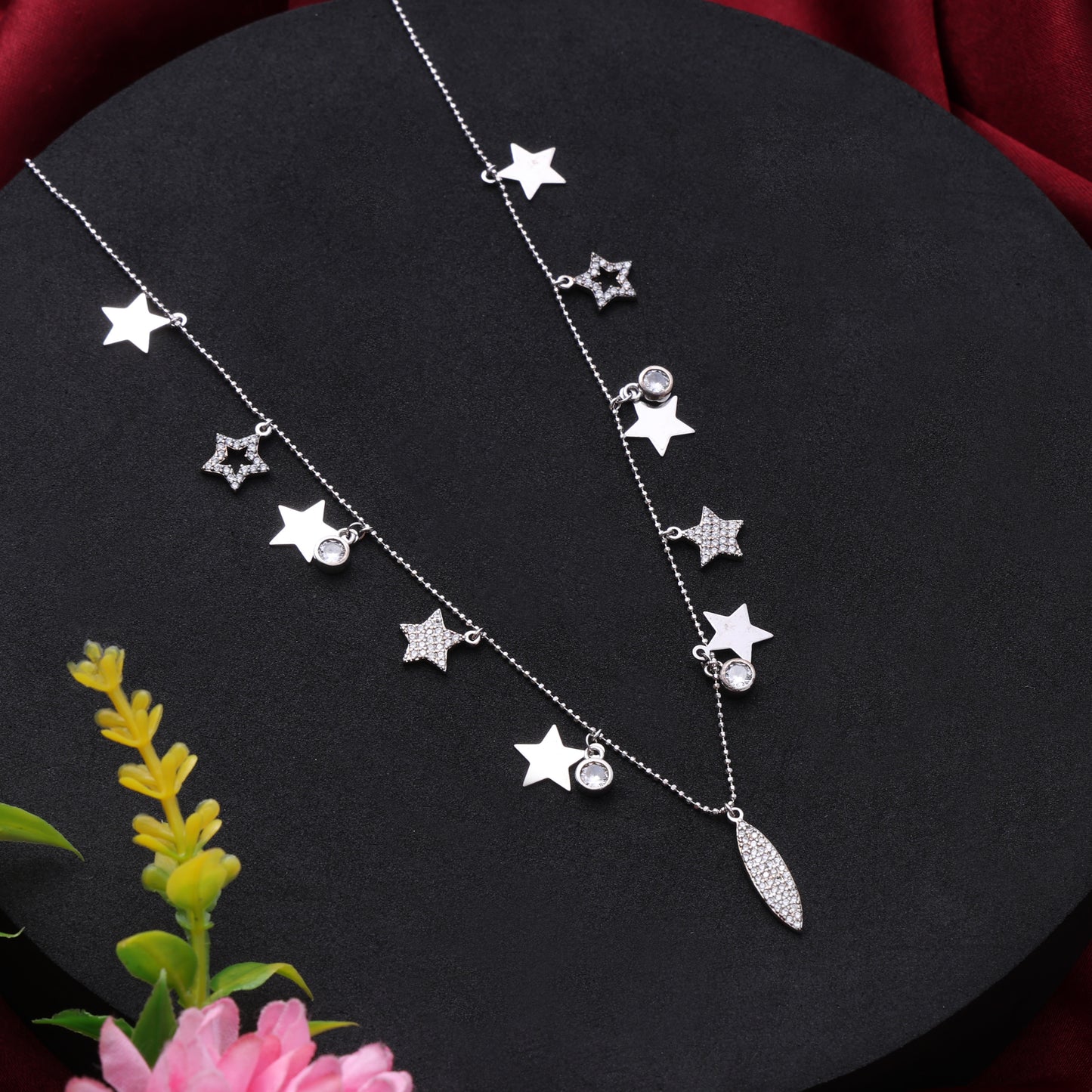Starlight Charm Necklace in 925 Sterling Silver