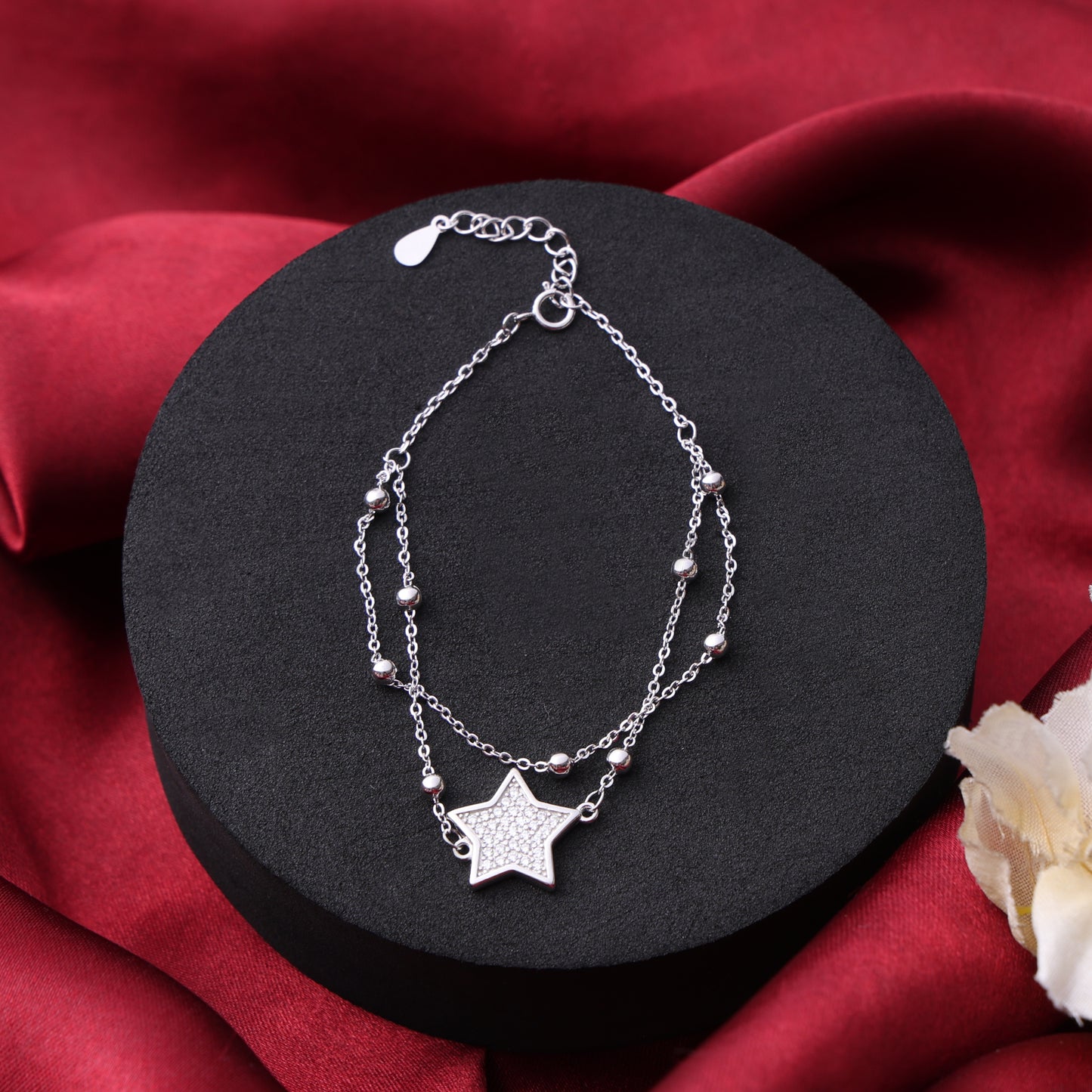 Starlight Grace Bracelet – 925 Sterling Silver CZ Star Bracelet
