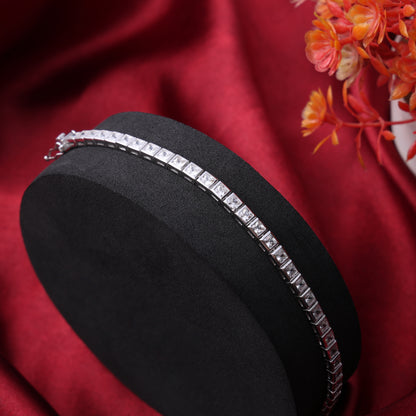 Aurora Luxe CZ Tennis Bracelet (925 Sterling Silver)-0.4cm