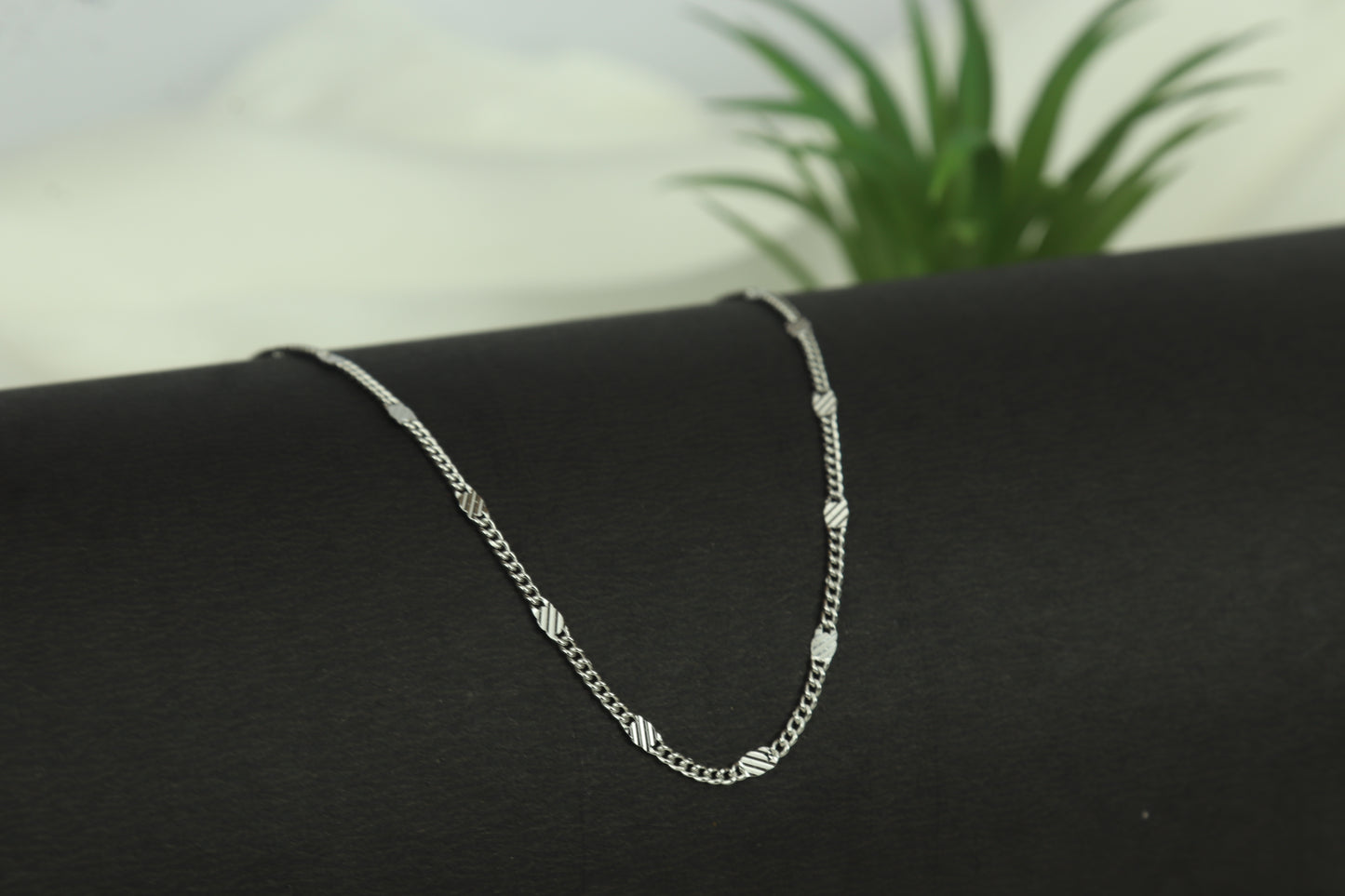 Textured Link Chain – 925 Sterling Silver
