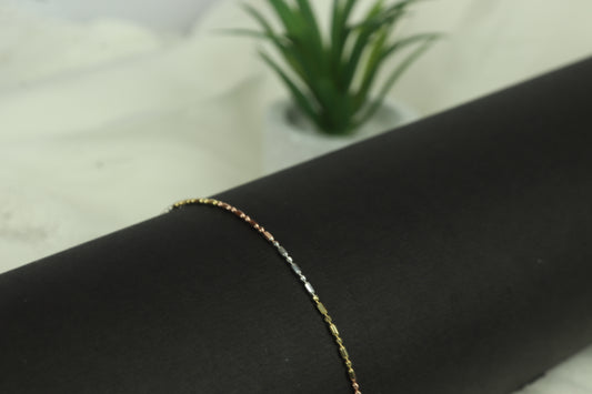 925 Sterling Silver Minimal Chain Anklet (Pair)