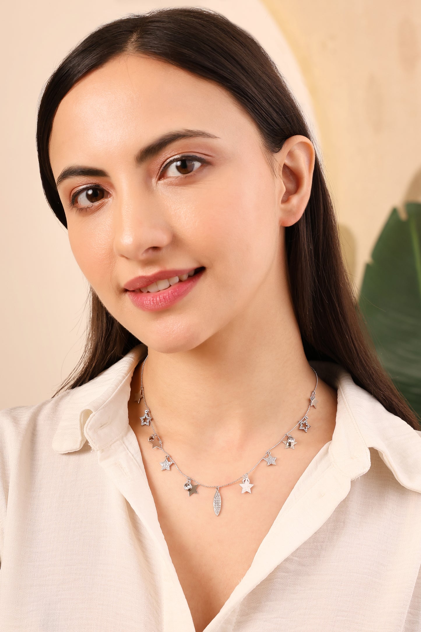 Starlight Charm Necklace in 925 Sterling Silver