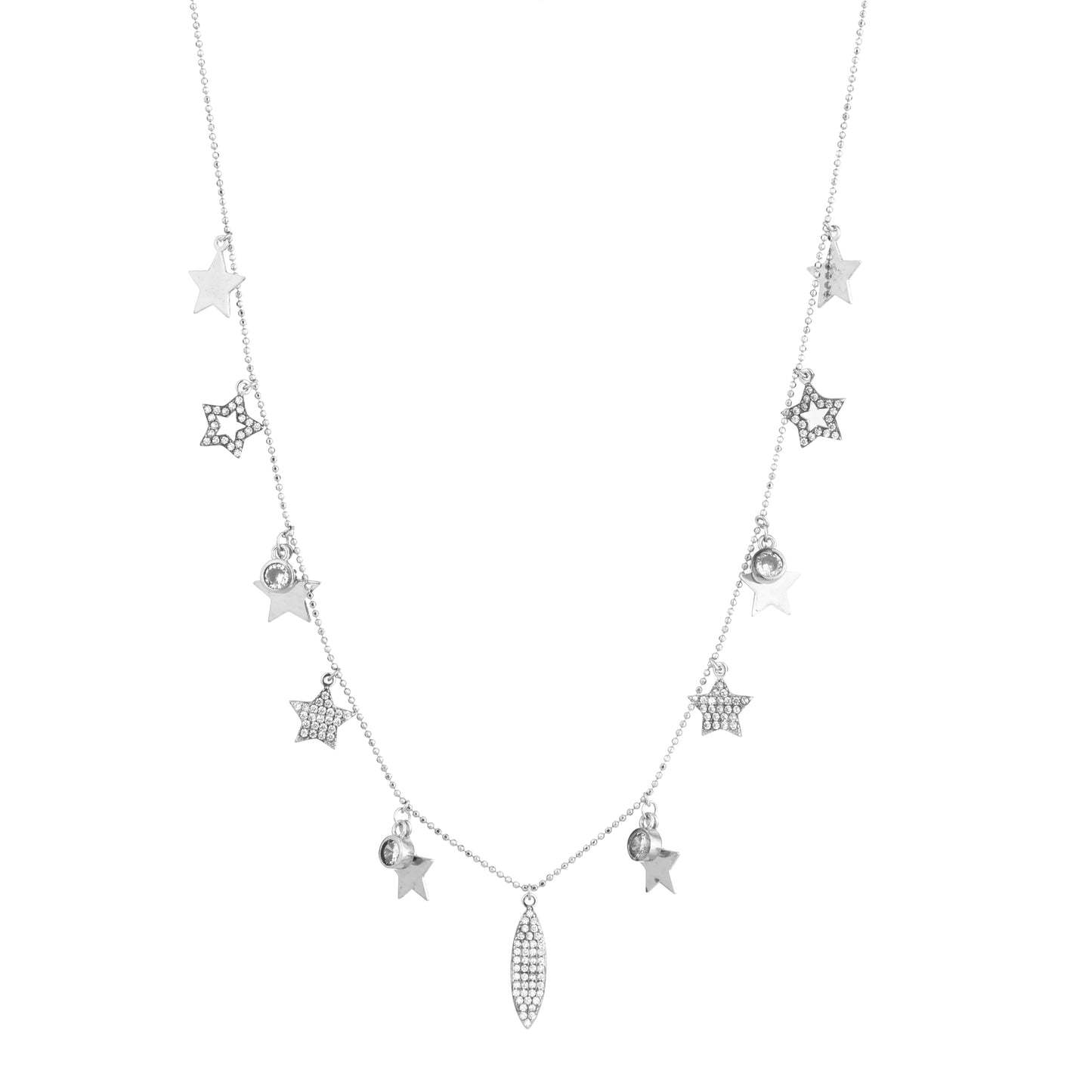 Starlight Charm Necklace in 925 Sterling Silver
