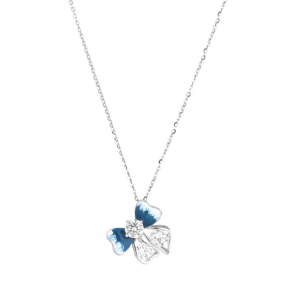 Blue Blossom Pendant & Earring Set in 925 Sterling Silver