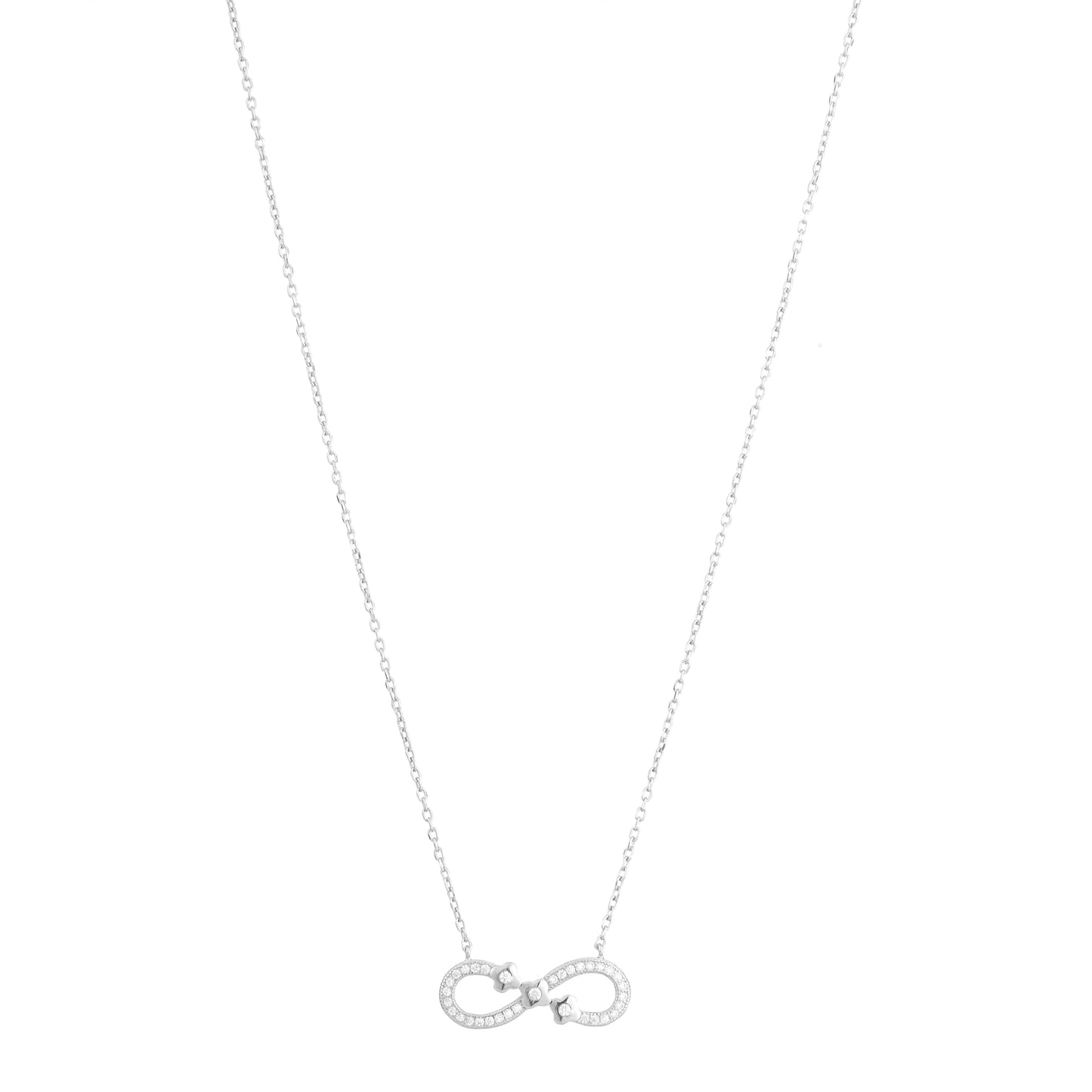 Infinity Spark Pendant Necklace in 925 Sterling Silver