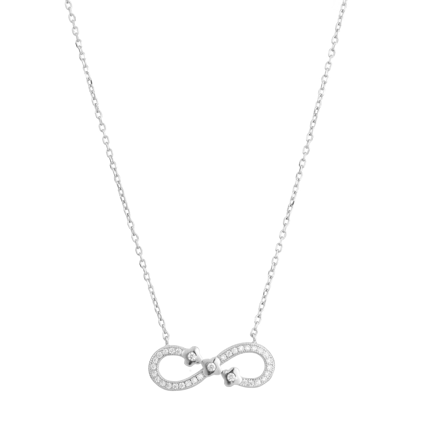 Infinity Spark Pendant Necklace in 925 Sterling Silver