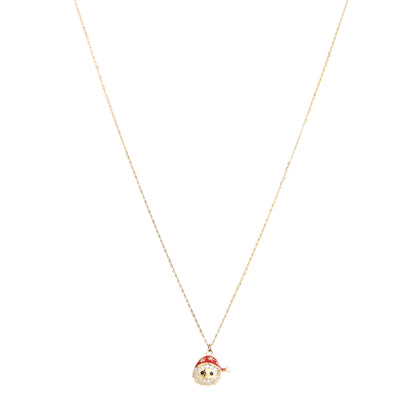 Santa Charm Pendant Necklace in 925 Sterling Silver