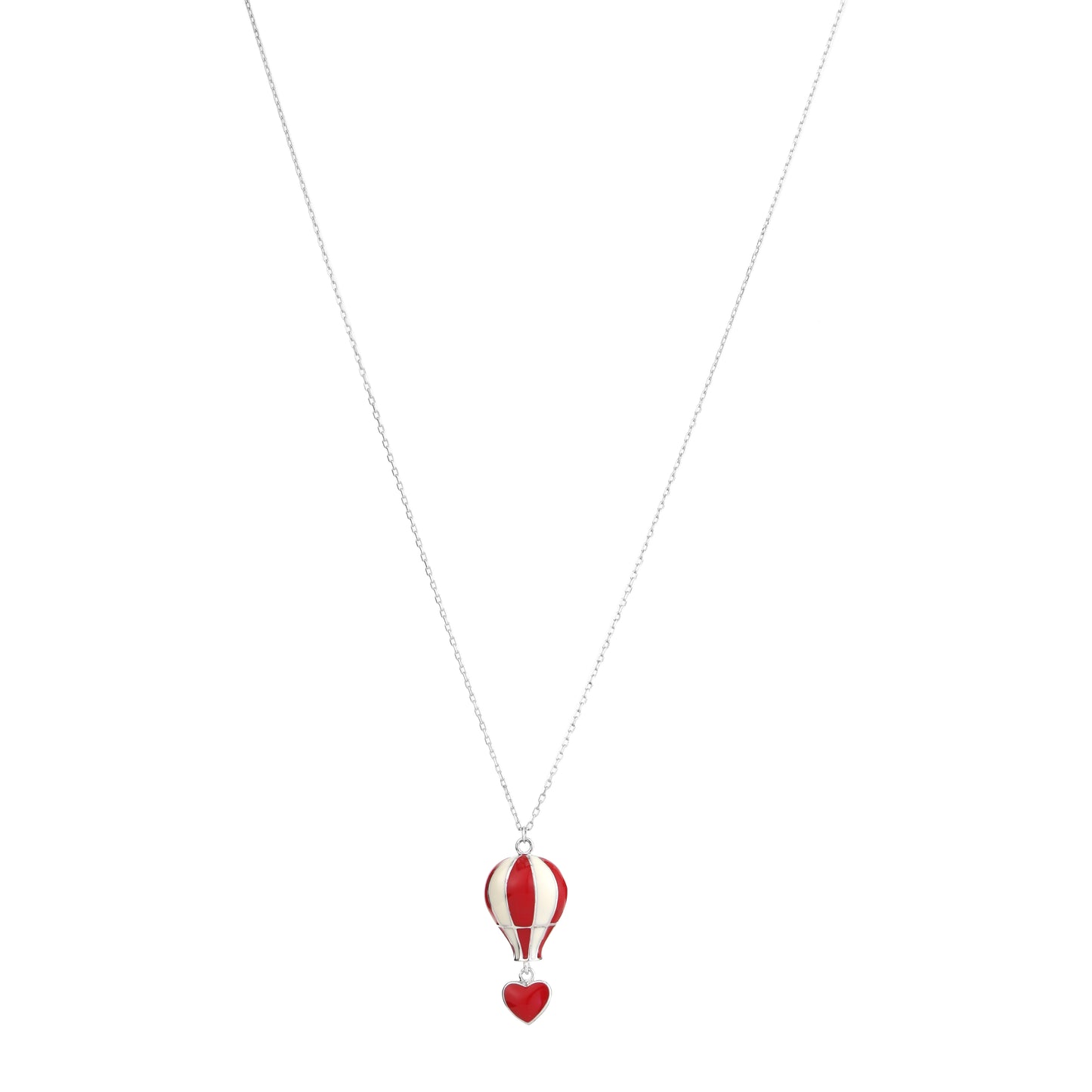 Heart Voyage Hot Air Balloon Pendant Necklace