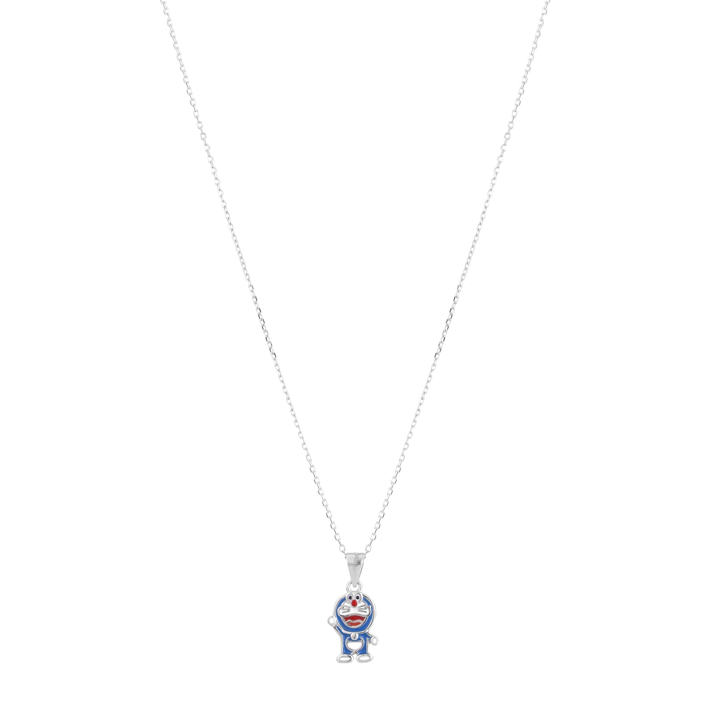 Blue Buddy Charm – 925 Sterling Silver Doraemon-Inspired Kids Jewellery Set