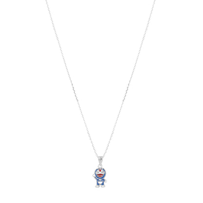 Blue Buddy Charm – 925 Sterling Silver Doraemon-Inspired Kids Jewellery Set