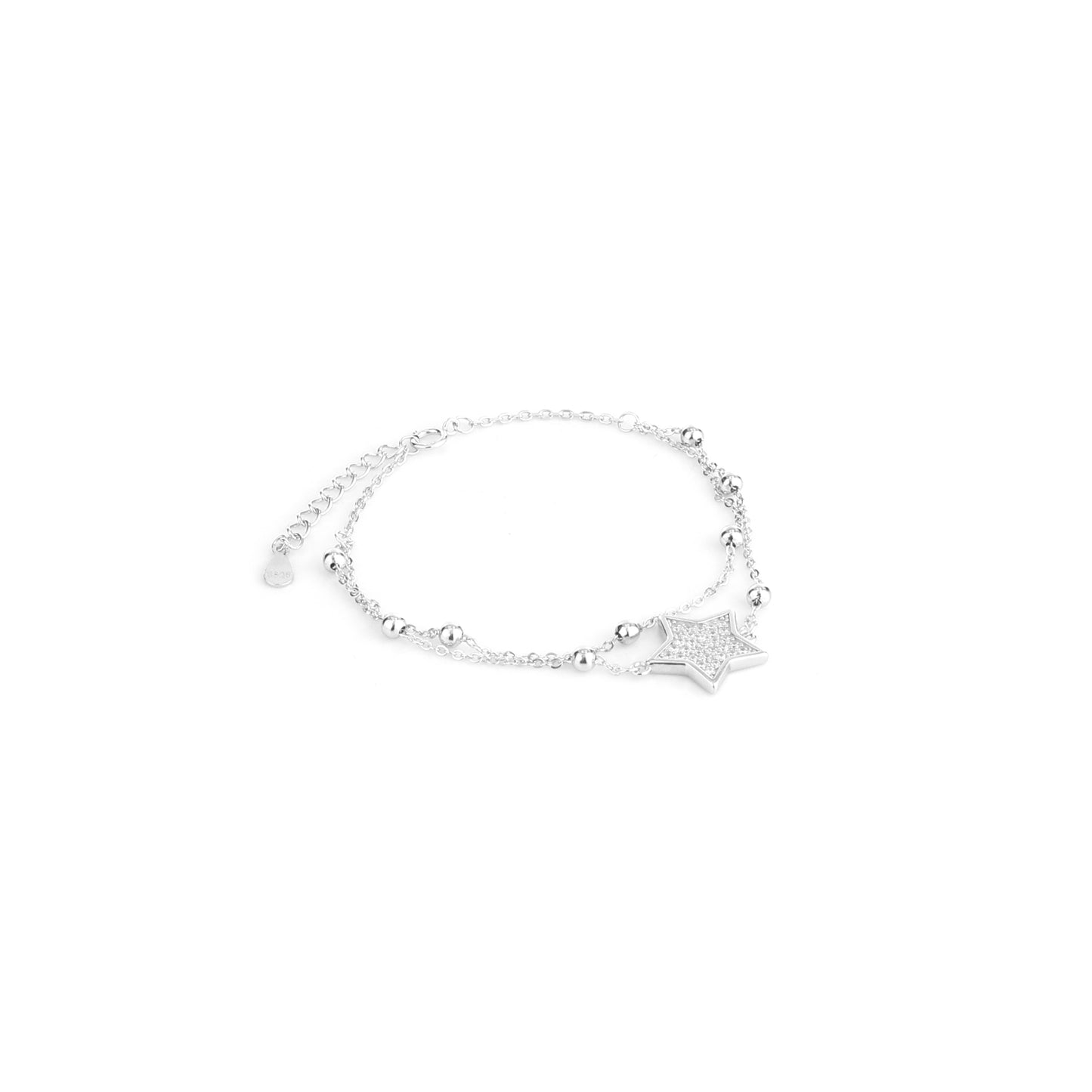 Starlight Grace Bracelet – 925 Sterling Silver CZ Star Bracelet