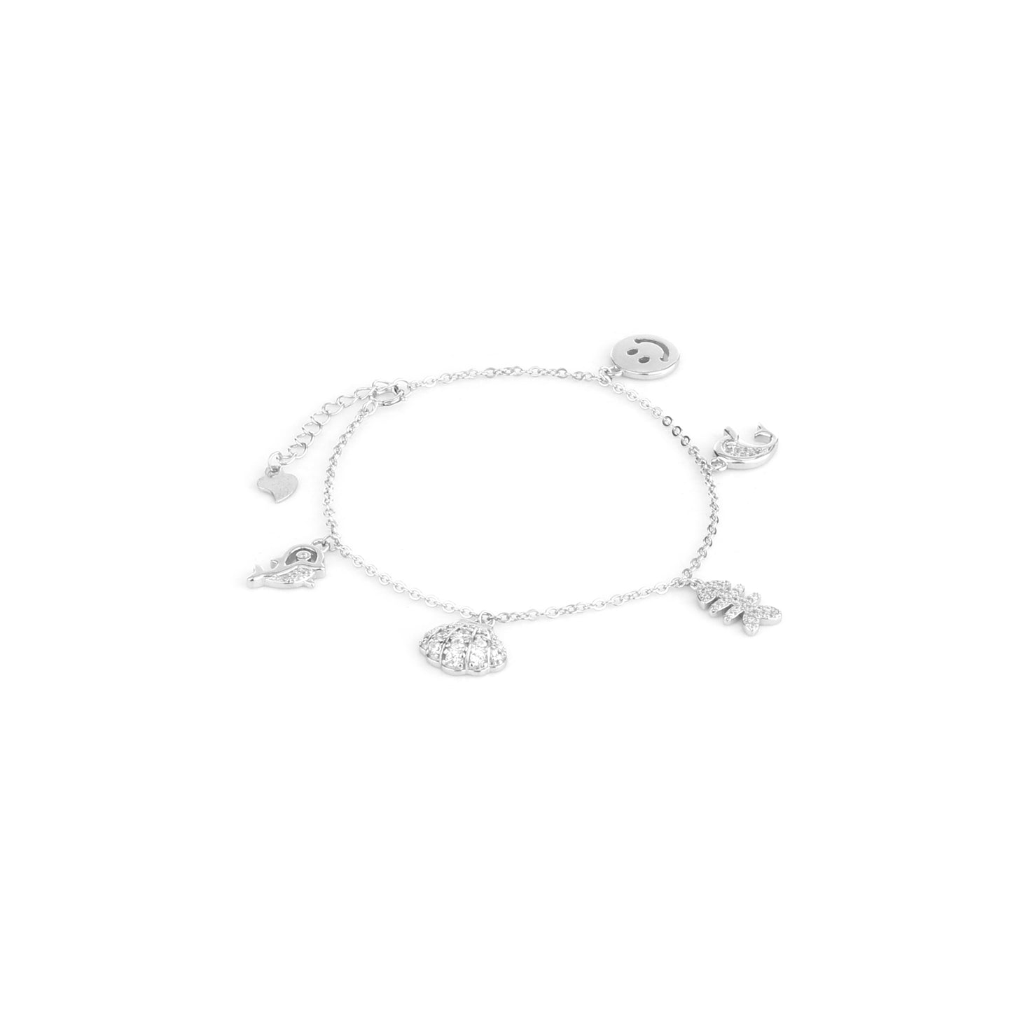 Celestial Garden Charm Bracelet – 925 Sterling Silver CZ Bracelet