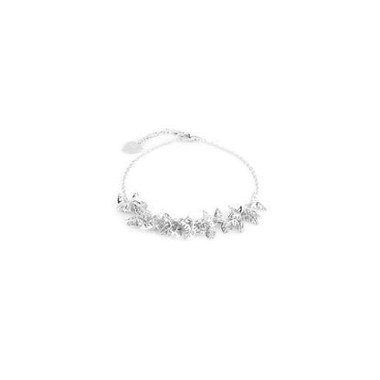 Silver Leaf Cascade Bracelet