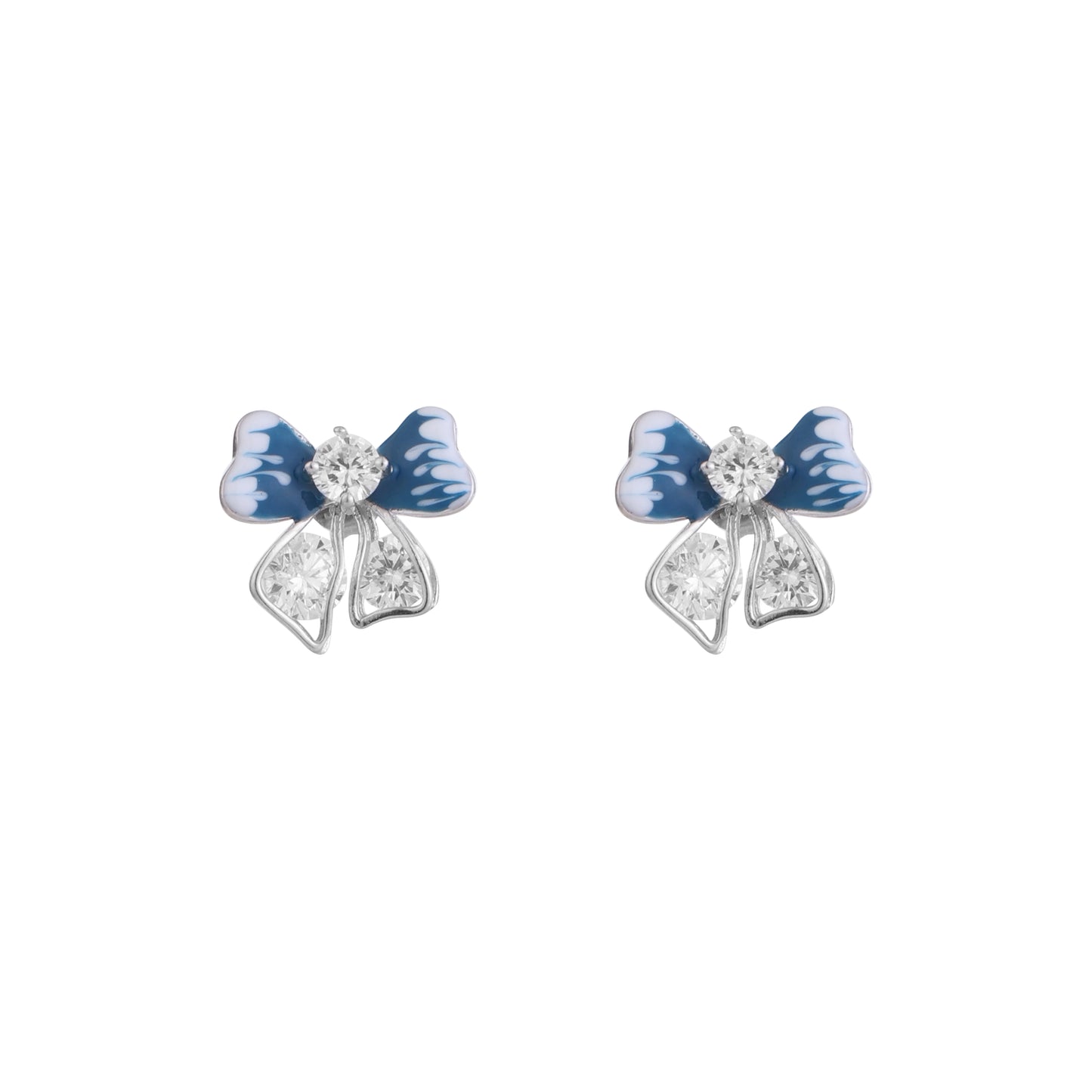 Blue Blossom Pendant & Earring Set in 925 Sterling Silver