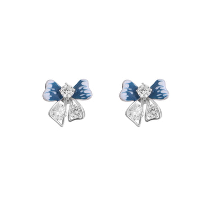 Blue Blossom Pendant & Earring Set in 925 Sterling Silver