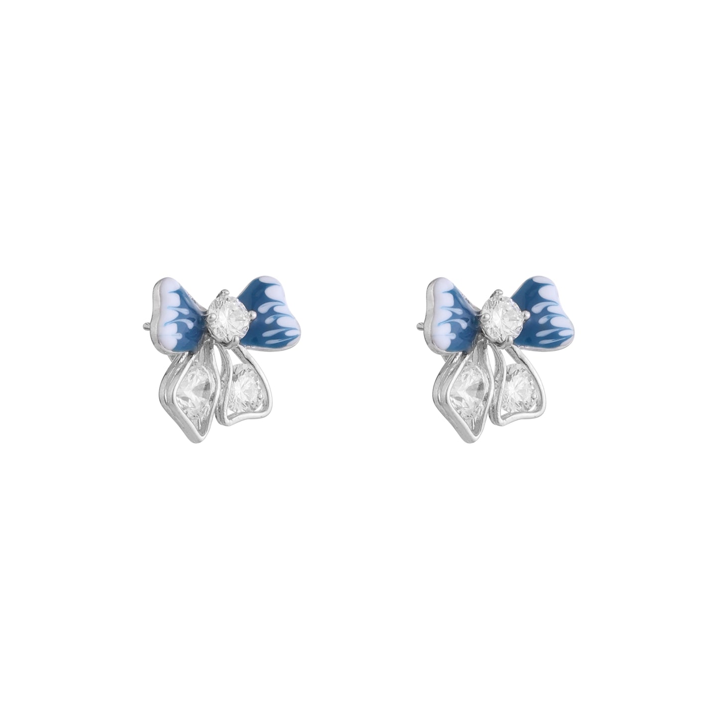 Blue Blossom Pendant & Earring Set in 925 Sterling Silver