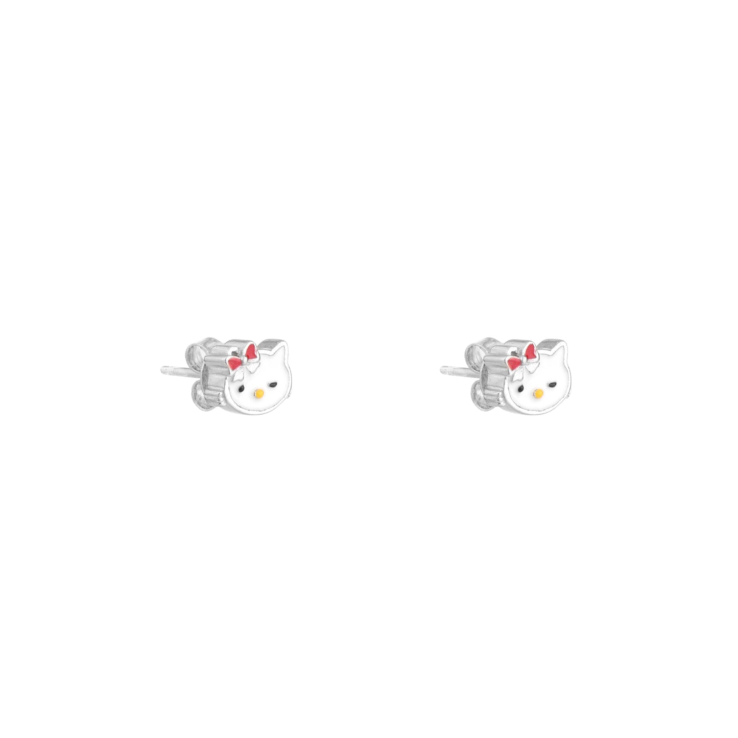 Hello Kitty Charm – 925 Sterling Silver Necklace & Earrings Set