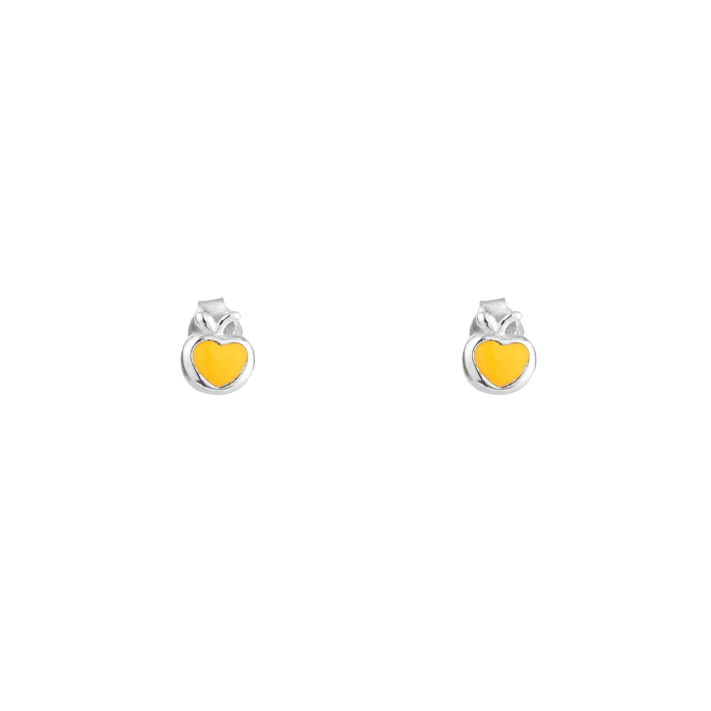 Sweetheart Glow – 925 Sterling Silver Yellow Heart Jewellery Set For Kids