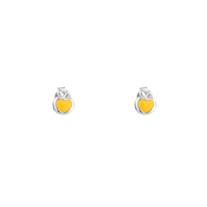 Sweetheart Glow – 925 Sterling Silver Yellow Heart Jewellery Set For Kids