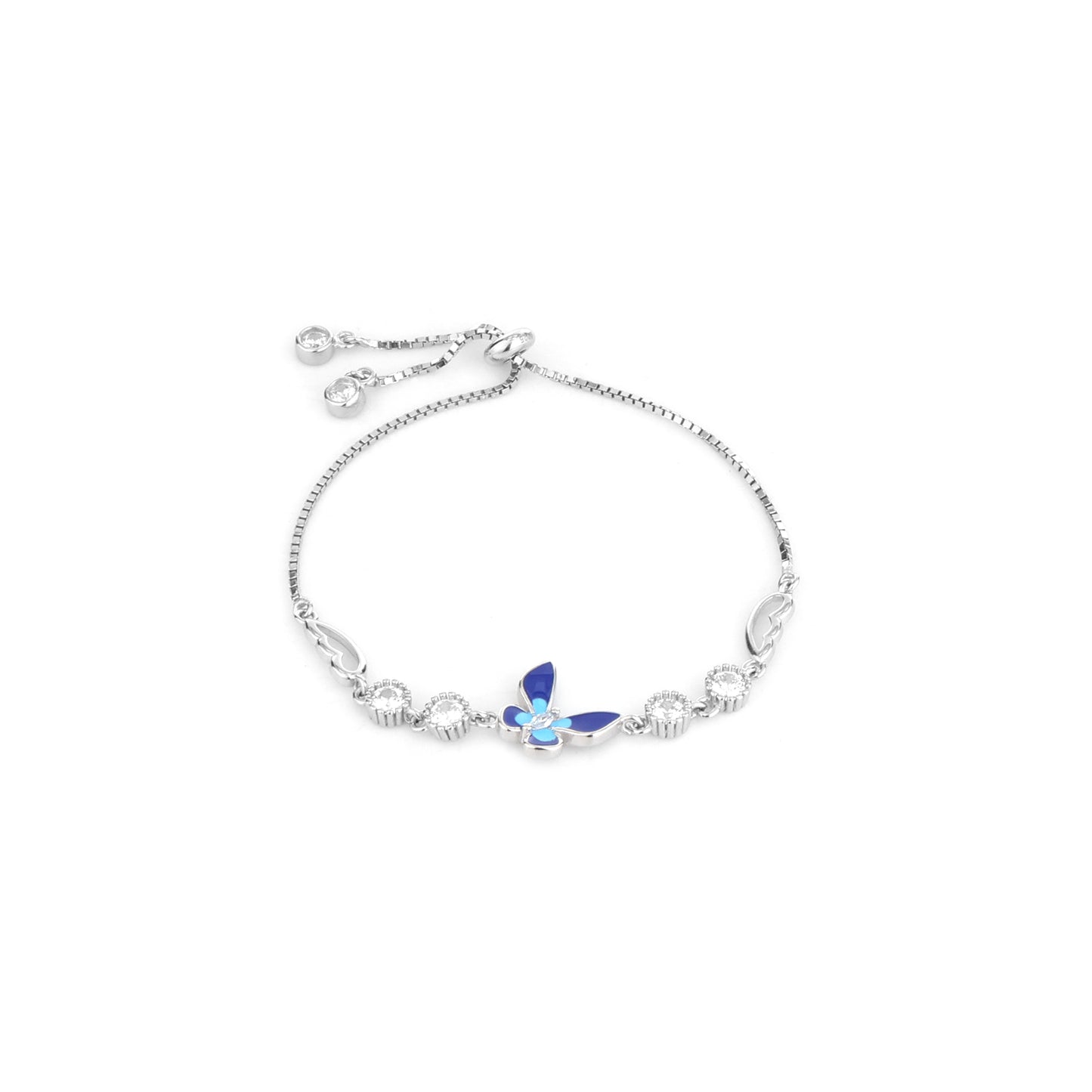 Azure Flutter Bracelet – 925 Sterling Silver CZ Butterfly Bracelet
