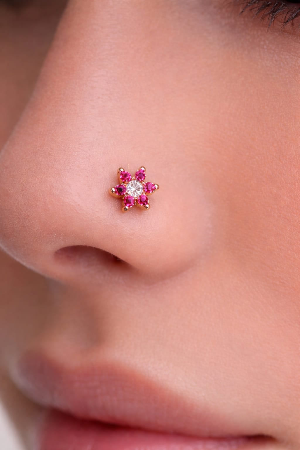 Ruby Bloom 925 Silver Nose Pin