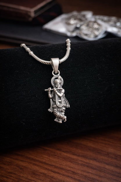 Bal Krishna 925 Silver Pendant