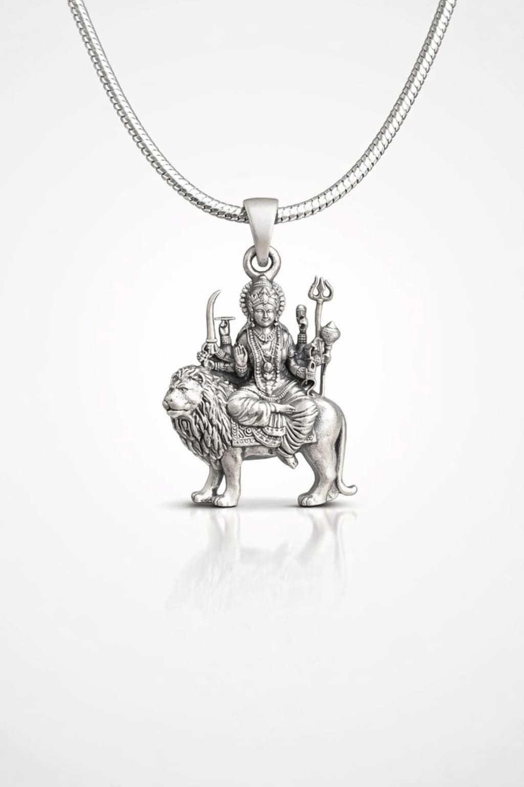 Maa Durga 925 Silver Pendant
