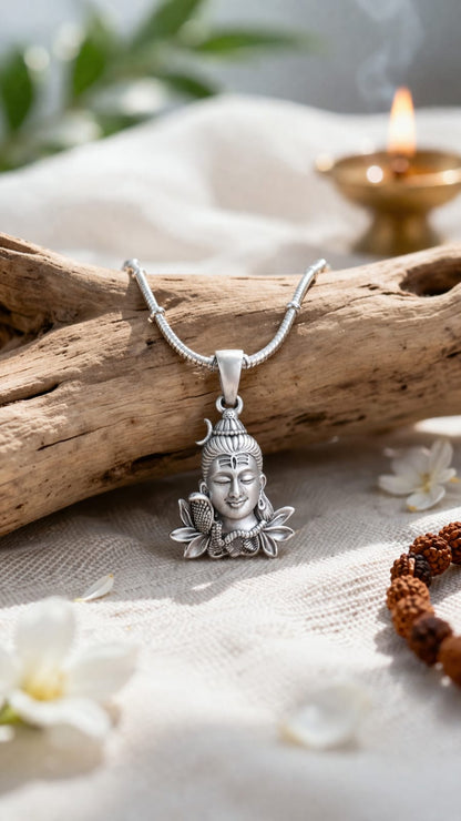 Lord Shiva 925 Silver Pendant