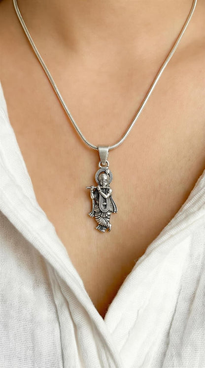 Bal Krishna 925 Silver Pendant