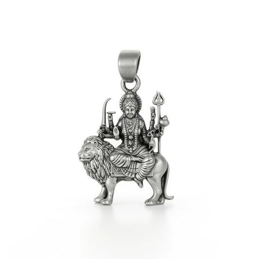 Maa Durga 925 Silver Pendant