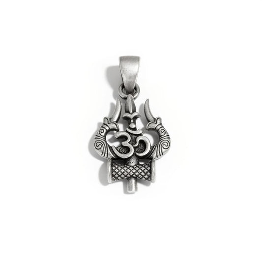 Trishul Om 925 Silver Pendant