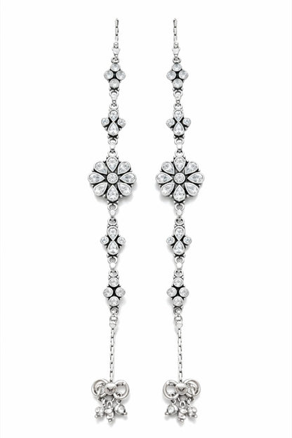 Floral Stone 925 Silver Anklet (Pair)