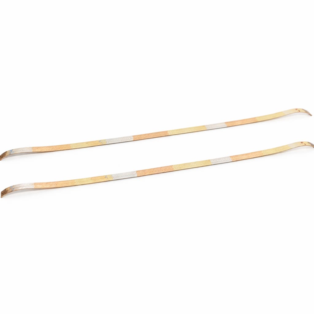 Flat Chain 925 Silver Anklet (Pair)