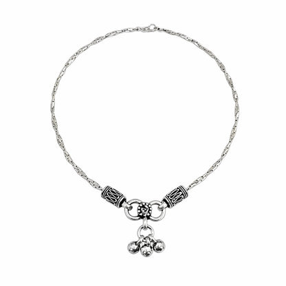 Ghungroo Charm 925 Silver Anklet (Pair)