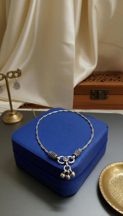 Ghungroo Charm 925 Silver Anklet (Pair)