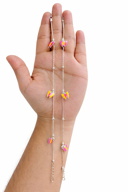 Color Pop Butterfly Anklet (Pair)