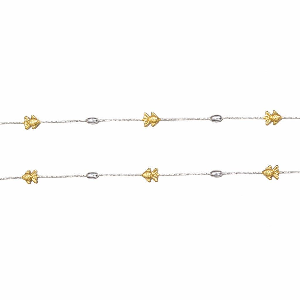 Dual Tone Fish Anklet (Pair)